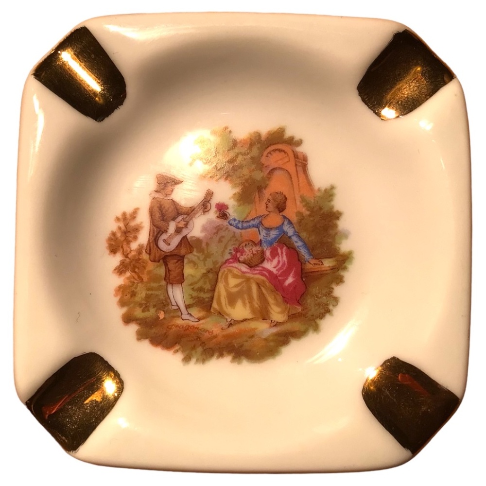 Vintage Limoges miniature ashtray/trinket holder tray
